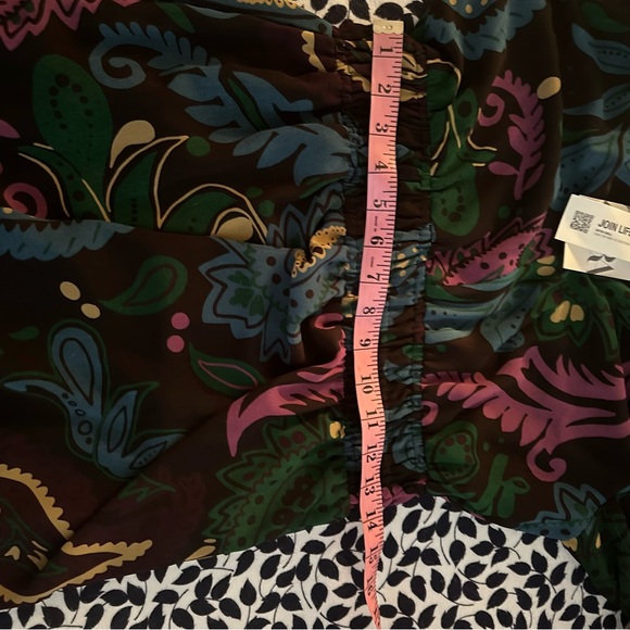 Zara Black/Multicolored Paisley Print Chiffon Balloon Sleeve Mosaic Dress NWT XS - Picture 14 of 16